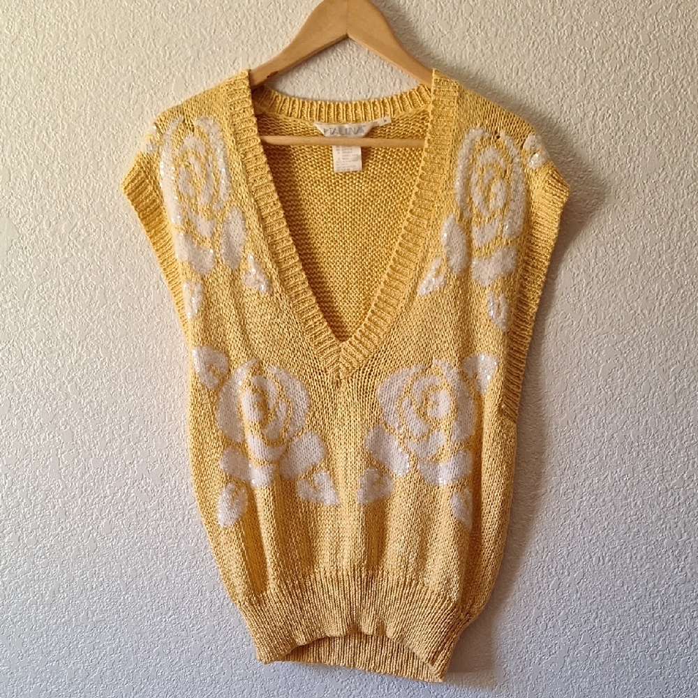 VTG Floral Knit Vest